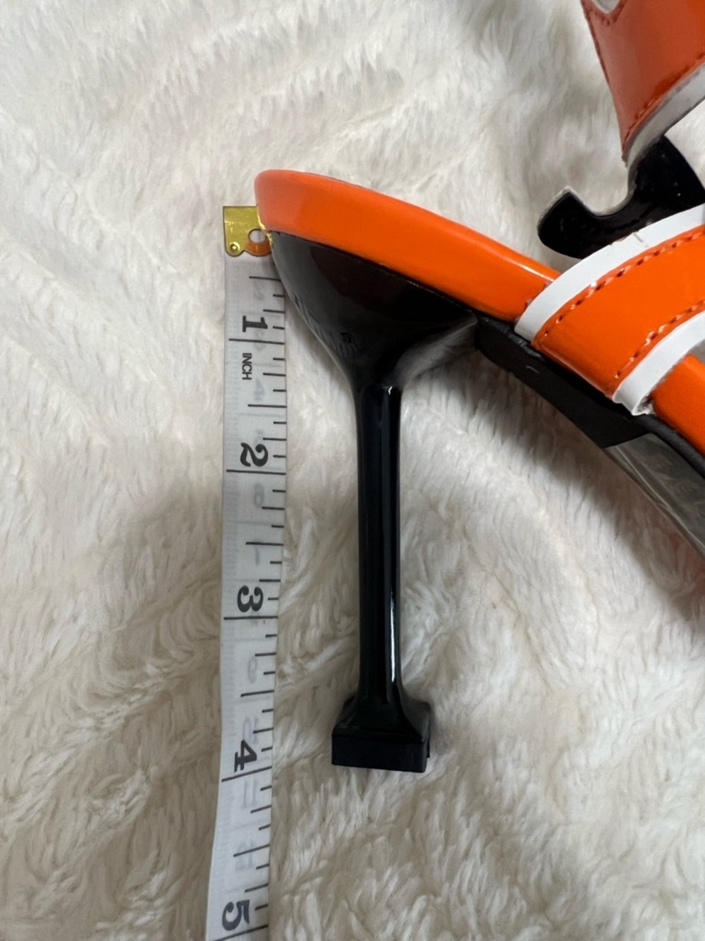 NIB Cape Robbin Inferno Flame Heels Orange Patent Flame Sandals Size 6.5 - Picture 7 of 10